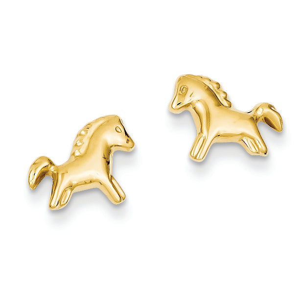 14K Gold Pony Ear