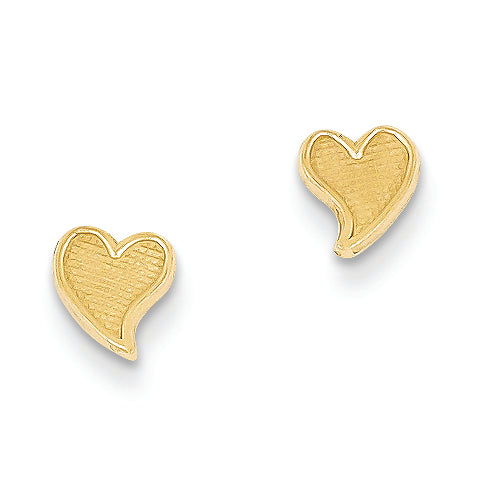 14K Gold Heart Earrings