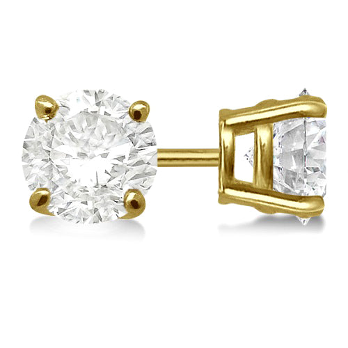 1-1-2 ct. tw. Diamond Stud Earrings in 14K Yellow Gold 4-prong  - Quality VS2 G