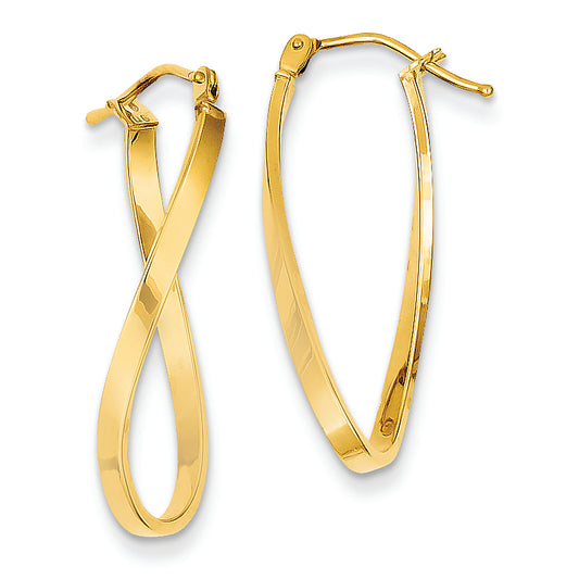 14K Gold Small Twisted Earrings