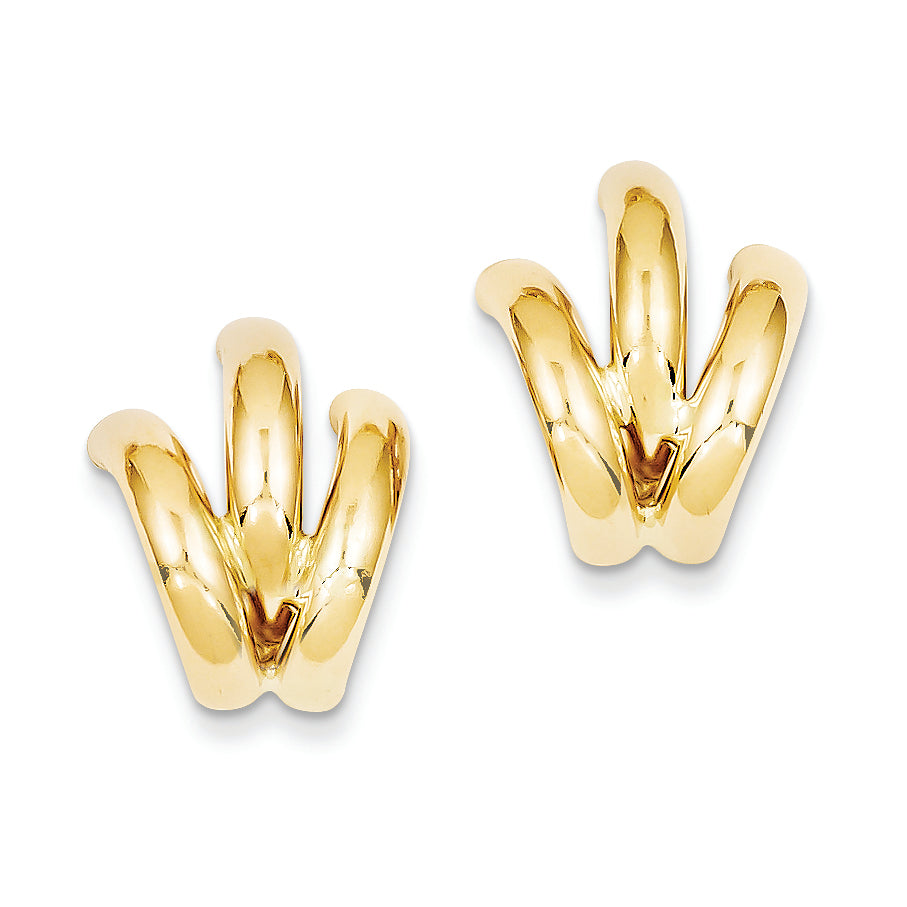 14K Gold Polished Fancy Post Earrings