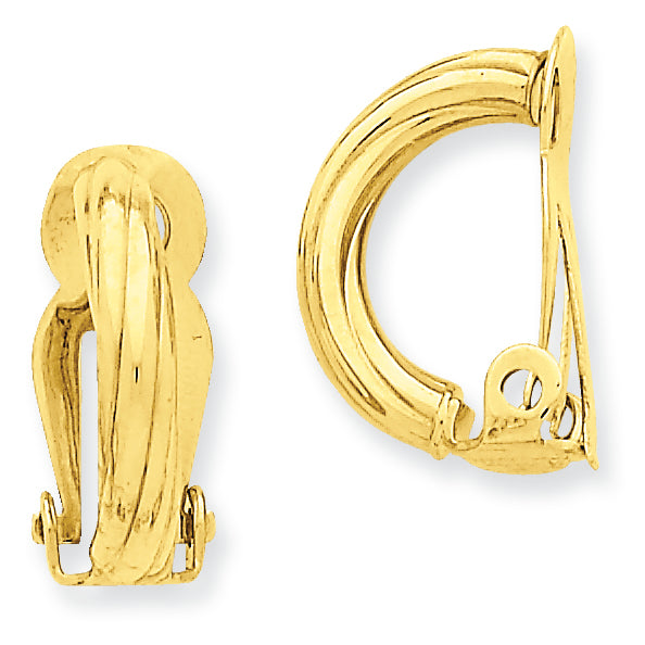 14K Gold Non-Pierced Earrings
