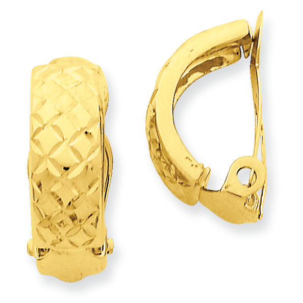 14K Gold Non-Pierced Earrings